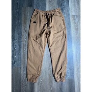 Jogger Pants Mens Large Tan Elastic Waist Utility Streetwear